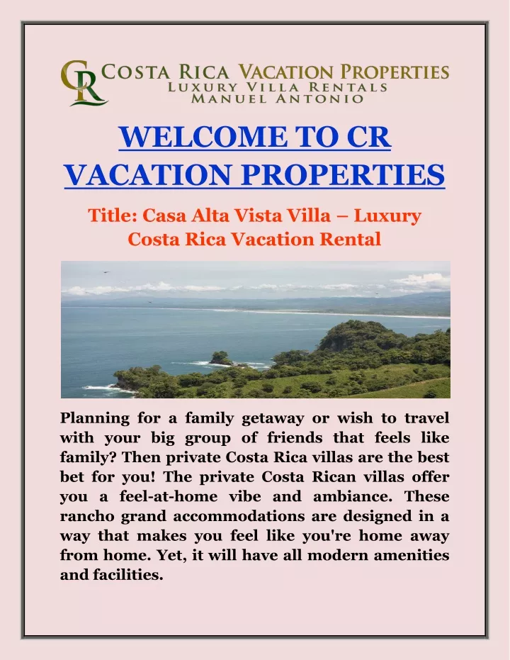 welcome to cr vacation properties