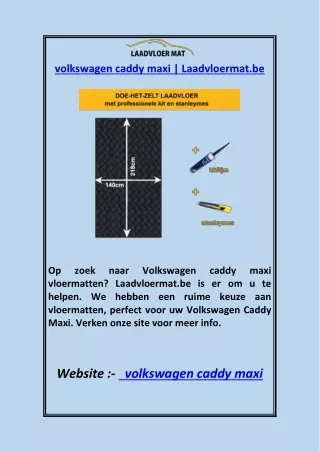 volkswagen caddy maxi  Laadvloermat.be