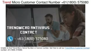 trend micro customer contact number 61 1800 575080