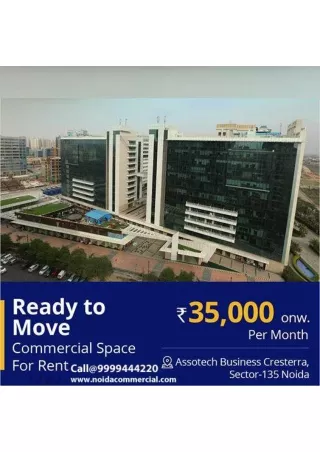 Assotech Business Cresterra Rent, Fully Furnished Office Space Sale