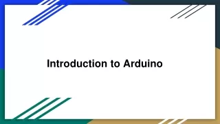 introduction to arduino