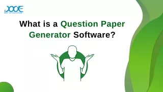 What is a Question Paper Generator Software