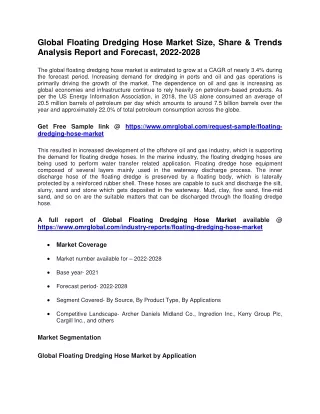global floating dredging hose market size share