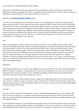look at details on unlimited reseller hosting