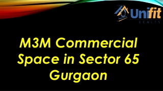 M3M Commercial Space in Sector 65 Gurgaon