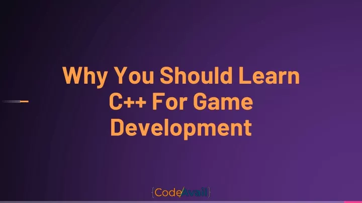 why you should learn c for game development