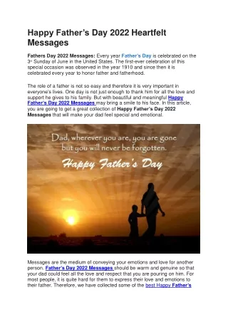 Happy Father’s Day 2022 Heartfelt Messages