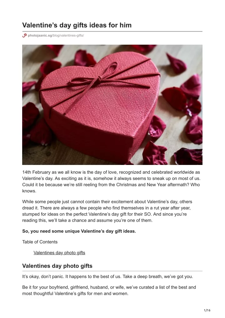 valentine s day gifts ideas for him