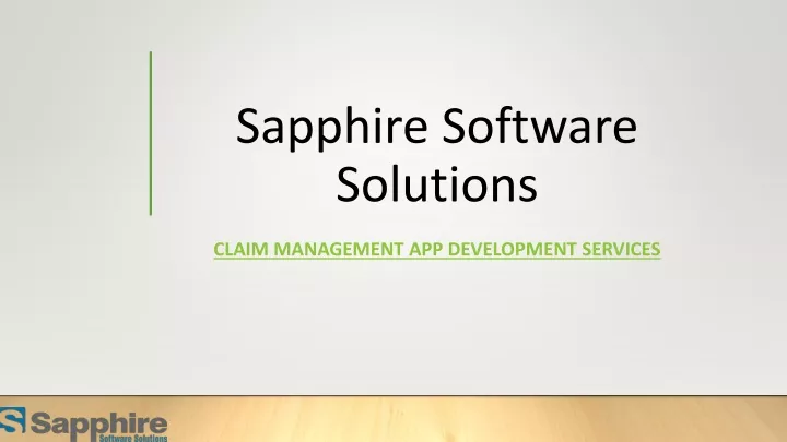 sapphire software solutions