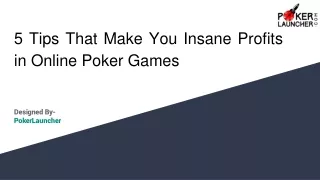 Ways to Play Online Poker Game