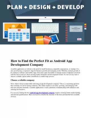 how to find the perfect fit as android