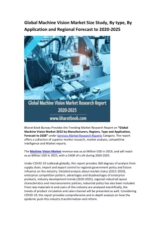 global machine vision market size study by type