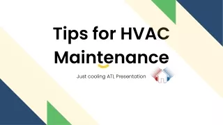 Tips for HVAC Maintenance