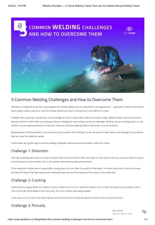 5 Common Welding Challenges and How to Overcome Them