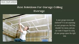 best solutions for garage ceiling storage