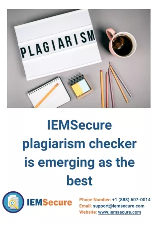 iemsecure plagiarism checker is emerging
