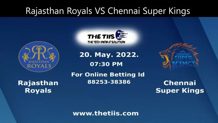 rajasthan royals vs chennai super kings