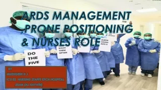 ards management prone positioning nurses role
