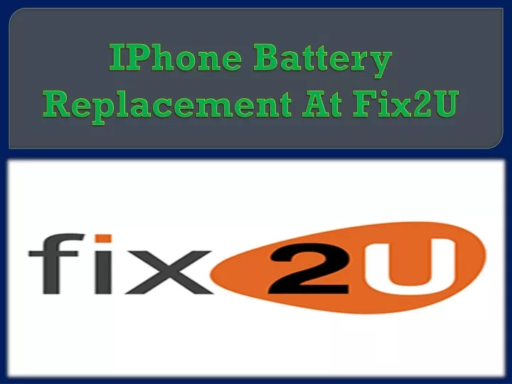 iphone battery replacement at fix2u