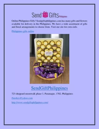 Philippines Gifts Online Sendgiftsphilippines.com