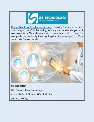 Competitor Price Monitoring Services | SS Technology