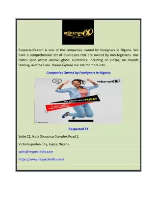 Companies Owned By Foreigners In Nigeria | Respectedfx.com