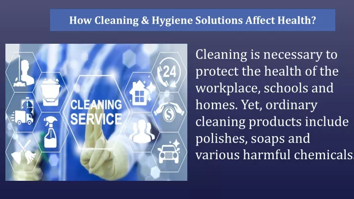 how cleaning hygiene solutions affect health