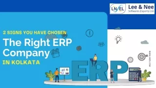2 Signs You Have Chosen The Right ERP Company In Kolkata