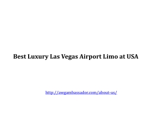 Best Luxury Las Vegas Airport Limo