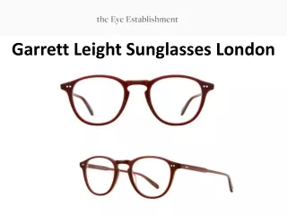 Garrett Leight Sunglasses London
