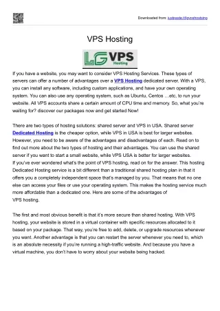 VPS Hosting