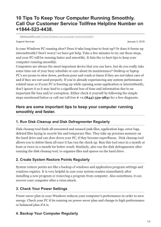 10 tips to keep your computer running smoothly