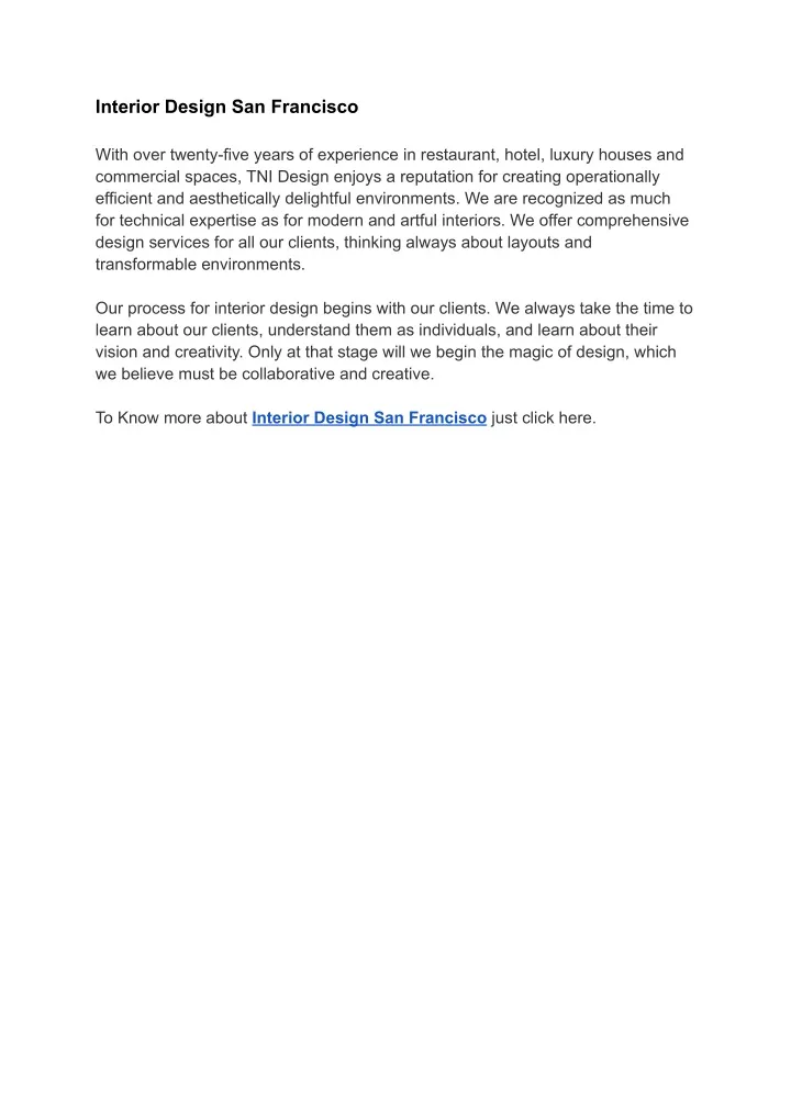 PPT - Interior Design San Francisco PowerPoint Presentation, free ...