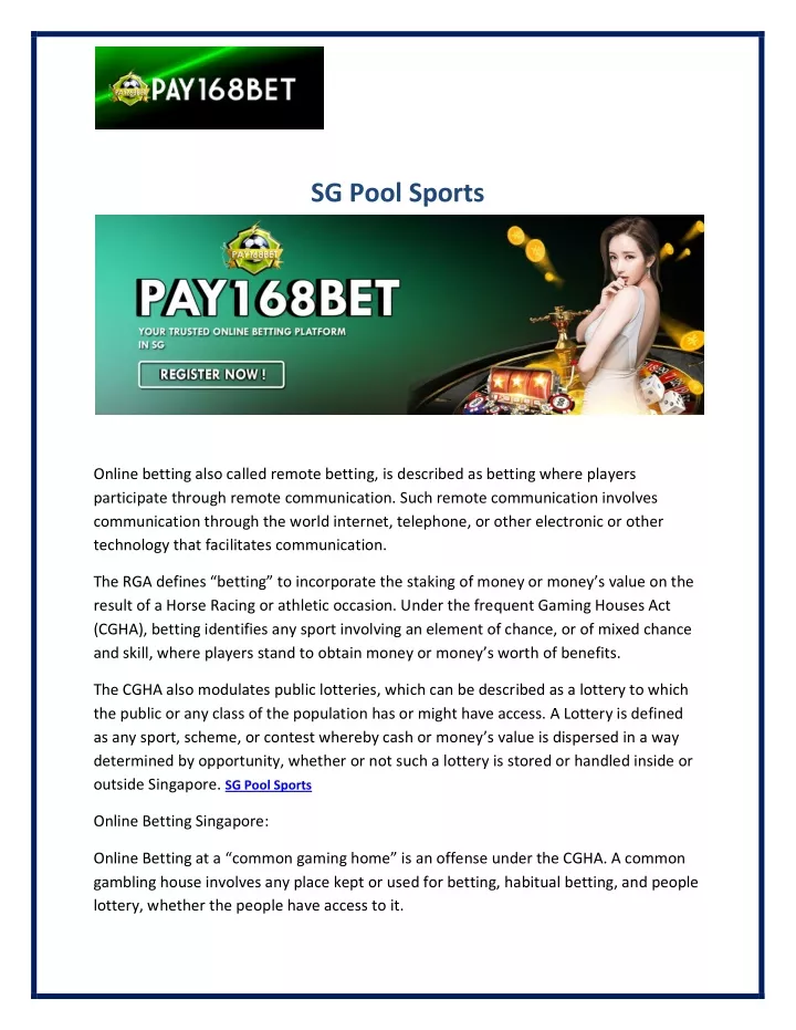 sg pool sports