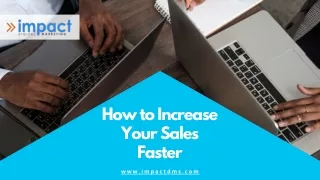 How to Increase Your Sales Faster