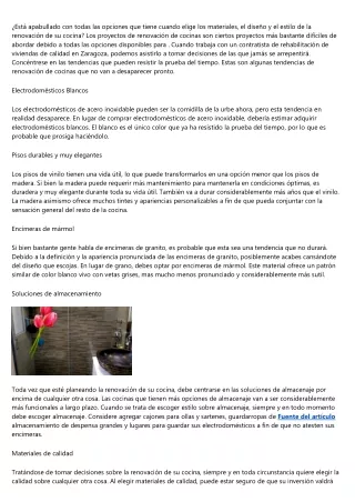 Trucos y consejos de la mano de Reforma Zaragoza para reformar su vivienda