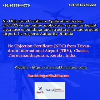 No Objection Certificate (NOC) from Trivandrum International Airport (TRV)