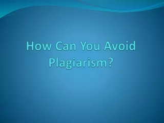 How To Avoid Plagiarism in Education