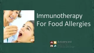 Immunotherapy For Food Allergies