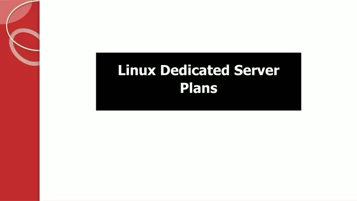 linux dedicated server plans