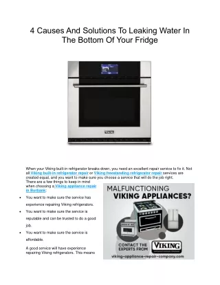4 Causes And Solutions To Leaking Water In The Bottom Of Your Fridge