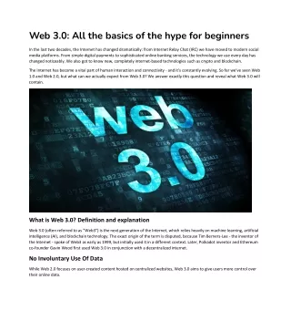 web 3 0 all the basics of the hype for beginners