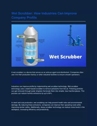 wet scrubber how industries can improve company
