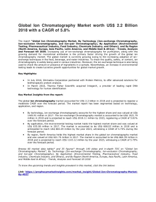 global ion chromatography market worth