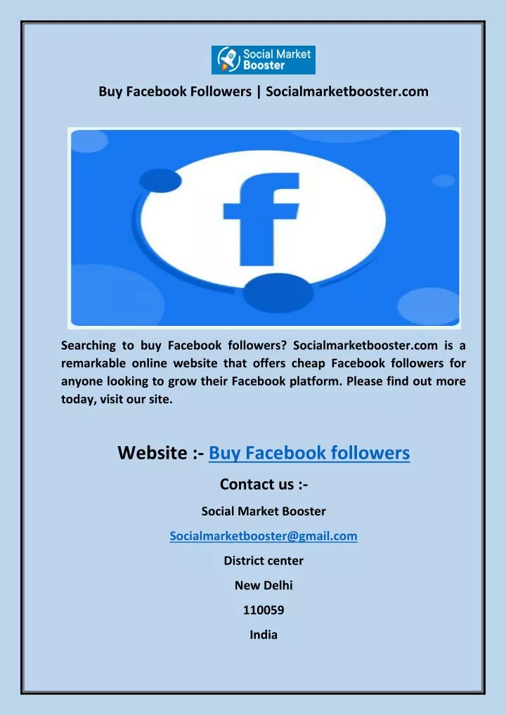 buy facebook followers socialmarketbooster com