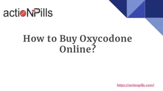 How to buy Oxycodone online