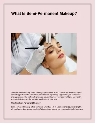 what is semi permanent makeup