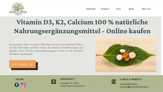 Vitamin D3, K2, Calcium 100 % natürliche Nahrungsergänzungsmittel - Online kaufen