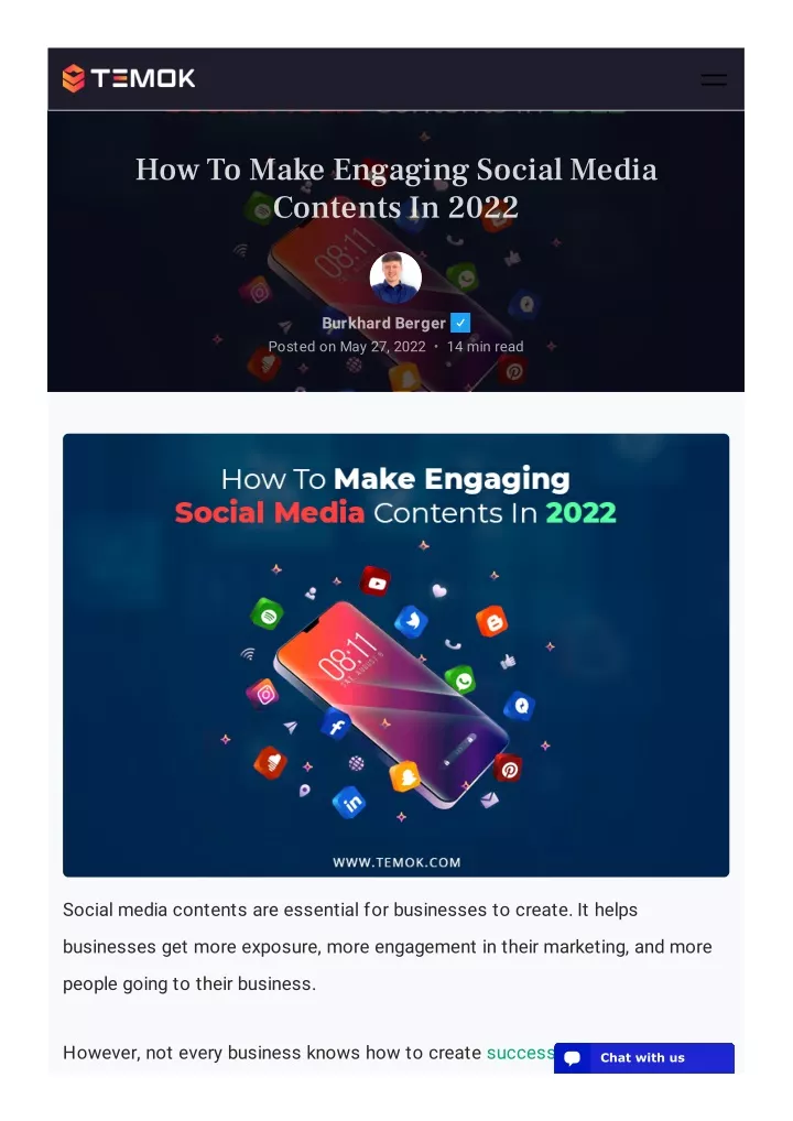 how to make engaging social media contents in 2022