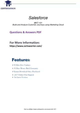 New Updated Salesforce MKT 101 PDF Questions Dumps
